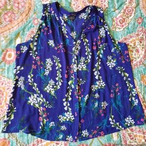 Worthington ladies plus floral print top - 3X